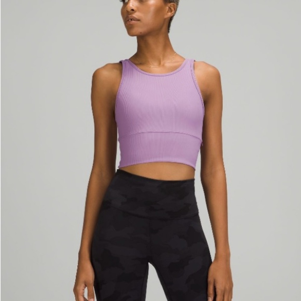 Lululemon Wisteria Purple Ribbed Crop Top